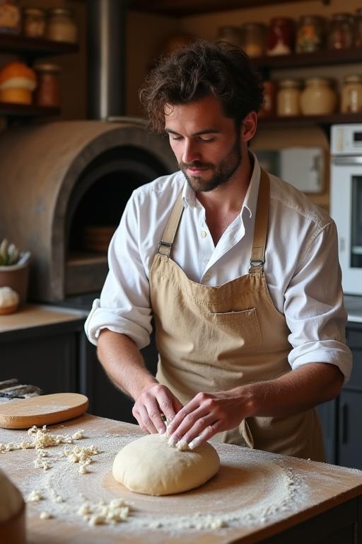 Jean-Luc Dubois, le maître boulanger de Ciel & Sol, dans son fournil